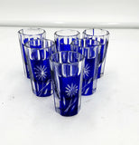 Vintage Cobalt Liqueur Glasses