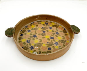 Handmade Floral Pottery Dish