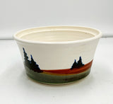 Fir Landscape Pottery Bowl