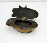 Vintage Wood Duck Trinket Dish