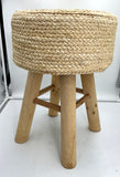 Wood Jute Stool