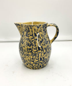 Vintage Blue Spongeware Pitcher