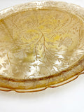 Vtg Jeanette Marigold glass platter