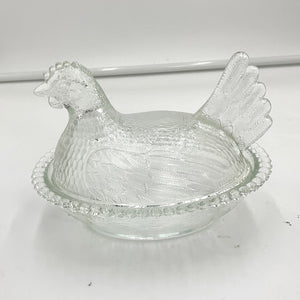 Glass Hen on Nest