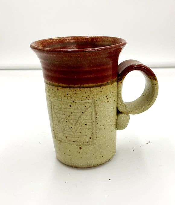 Stamped Pottery Mug