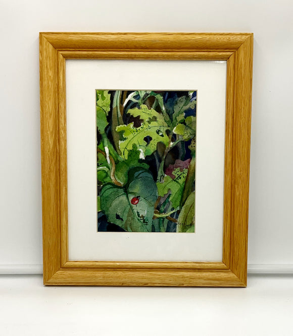 Ladybug in the Garden painting