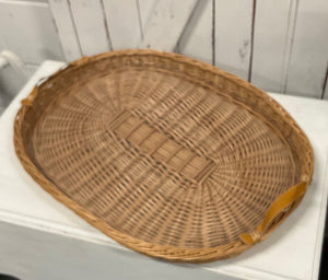 Large wicker tray