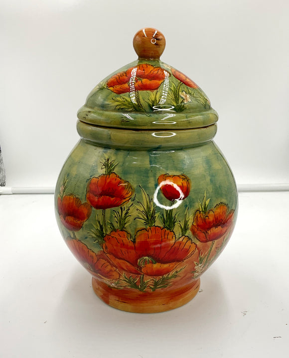 Terra Poppy Biscuit Jar