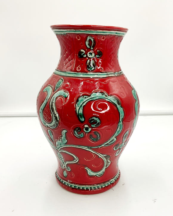 Red and Turquoise Vase