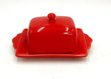 Small Red Butter Dish