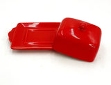 Small Red Butter Dish