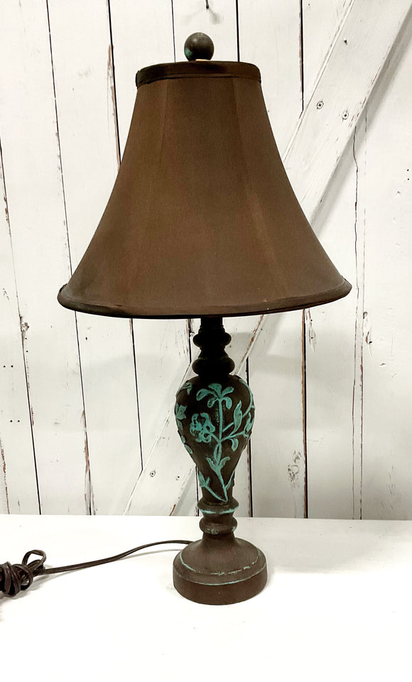 Brown Turquoise Lamp