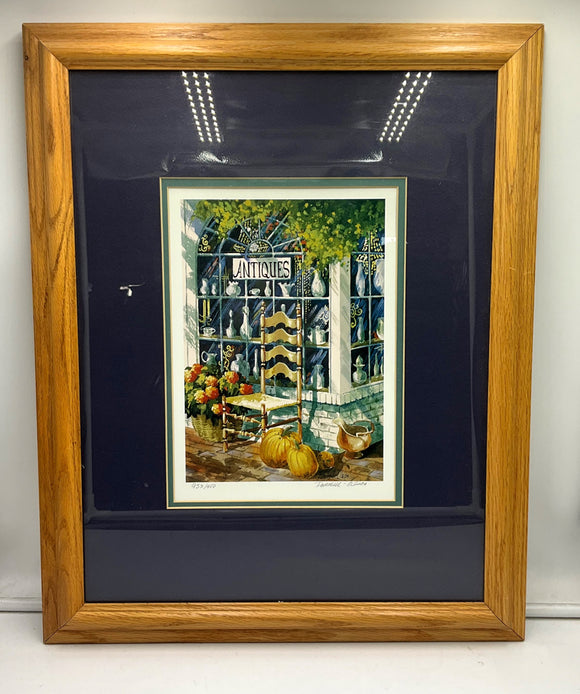 Signed Lithograph - Antique Shop