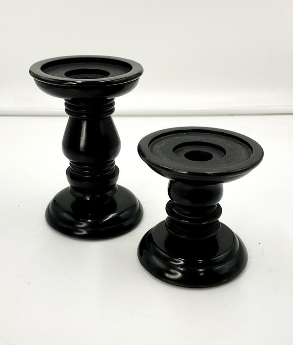 Pair Black Candlesticks