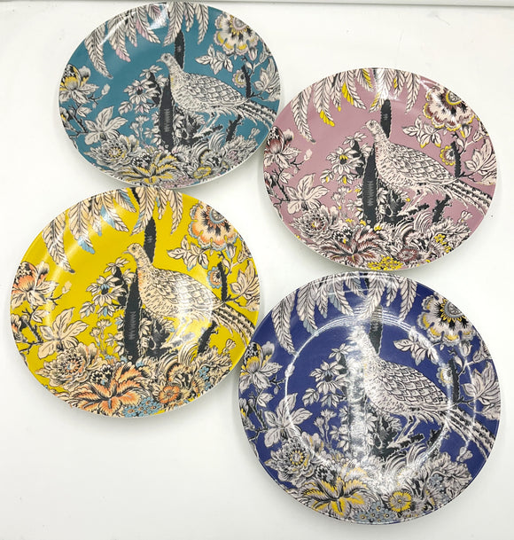Pheasant Floral Plates