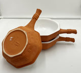 Basketweave Clay Dip Bowls