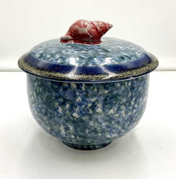 Seashell lidded bowl