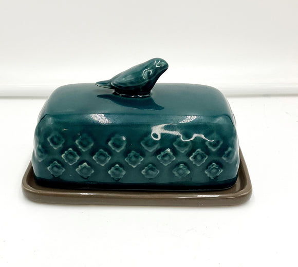 Teal Butter Dish