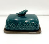 Teal Butter Dish