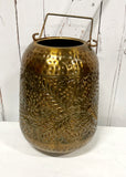 Cutout Brass Vase