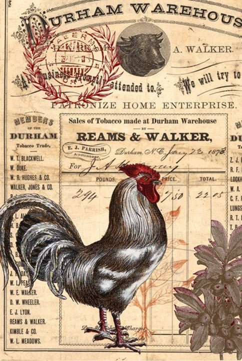 Red Rooster - Decoupage Paper - Roycycled