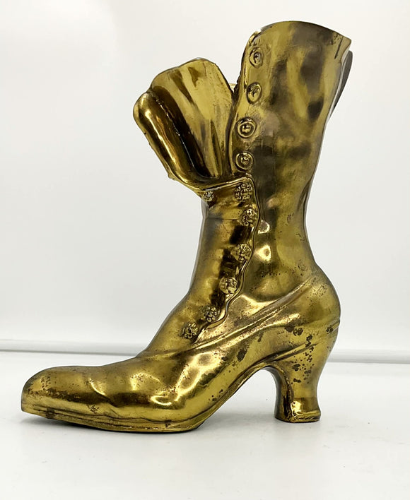 Brass Boot Vase