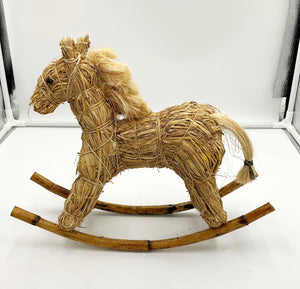 Straw Rocking Horse