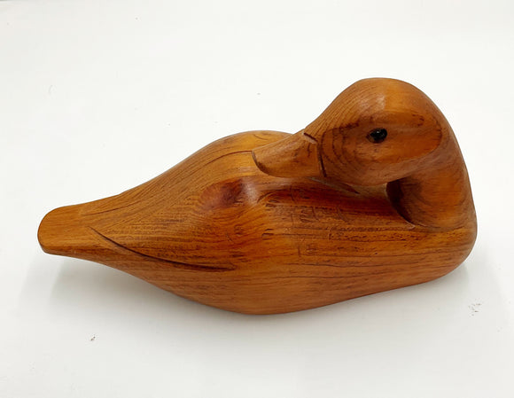 Medium Carved Wood Duck