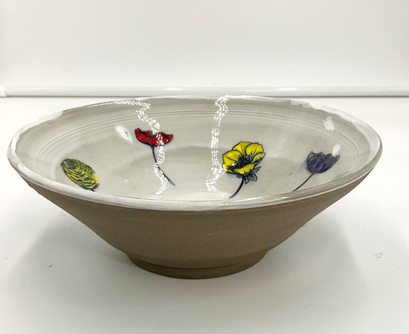 Floral Pottery Bowl
