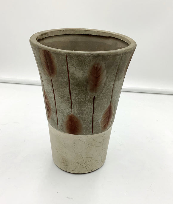 Aged Leaf Vase
