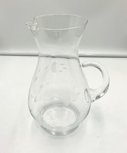 Etched Glass Pitcher