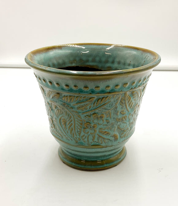 Detailed Turquoise Planter