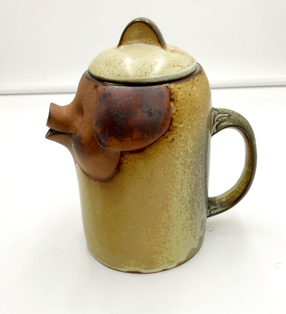 Japanese pottery pig teapot