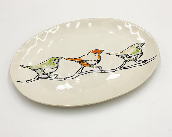 Oval Bird Plate