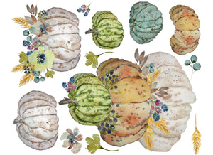 Stacked heirloom Pumpkins - Decoupage paper - Roycycled