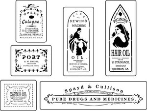 Apothecary Labels 1 - JRV Stencil