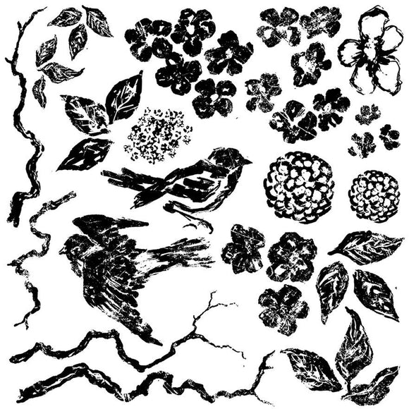 Birds, Branches, Blossoms - IOD Decor Stamp