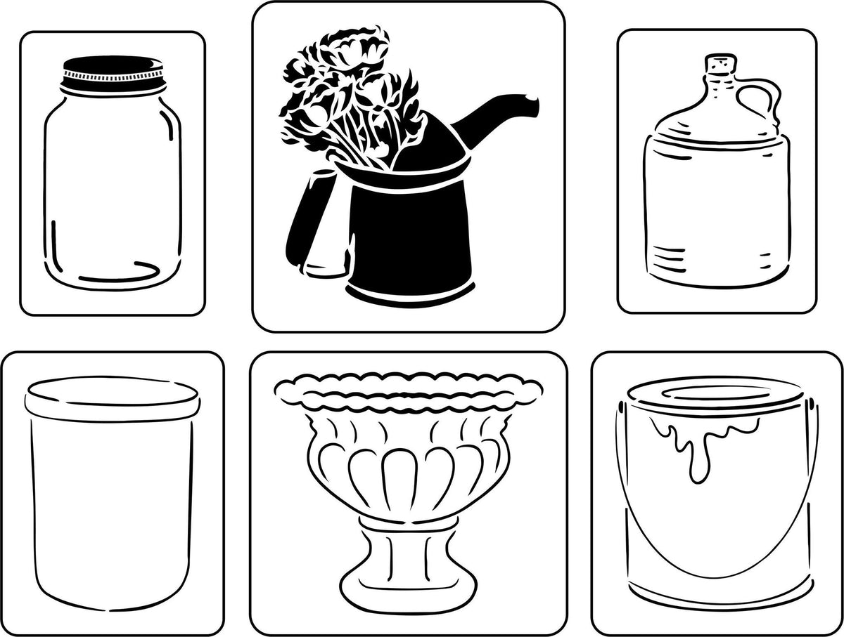Containers Mini Pack - JRV Stencil – Queen Bee Creations Home