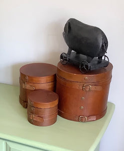 Nesting Leather Boxes