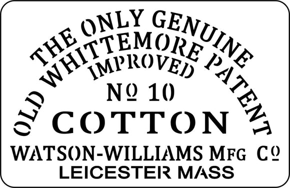 Old Whittemore Cotton - JRV Stencil