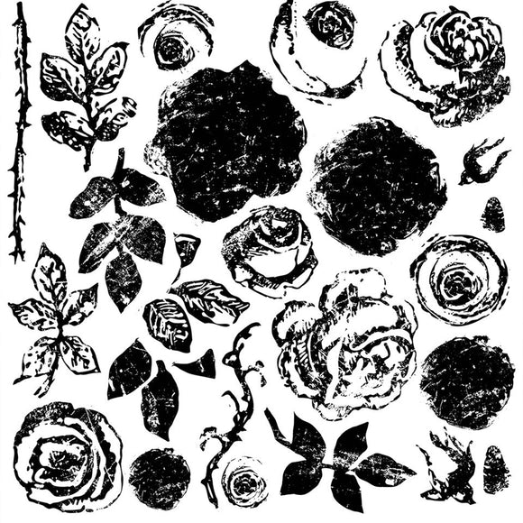 Painterly Roses - Decor Stamp