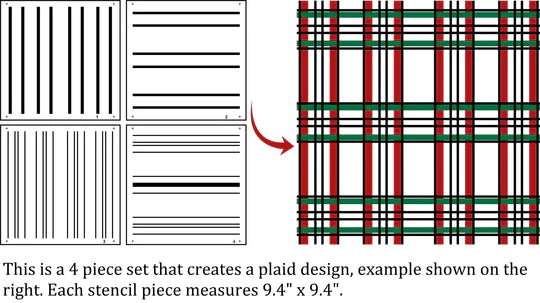 Plaid mania - Mara - JRV Stencil