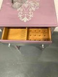 Purple and silver Side Table