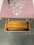 Purple and silver Side Table
