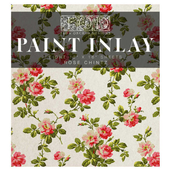Rose Chintz - IOD Paint Inlay