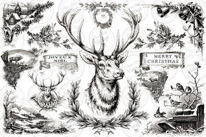 Christmas Stag - JRV Decoupage Paper