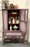 Grey and Plum antique cabinet