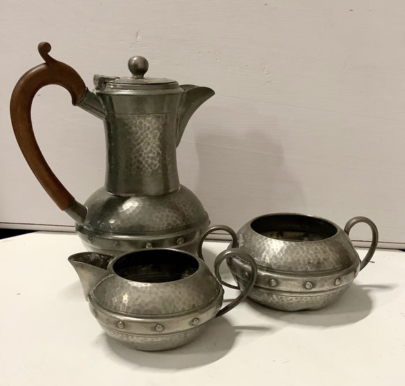 Vintage Hammered Tea Set