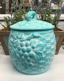 Basketweave cookie jar