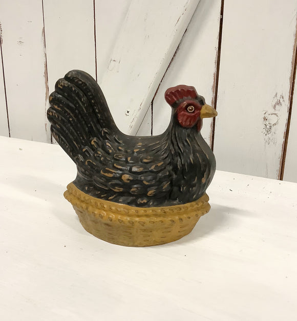 Hen on Nest Figurine